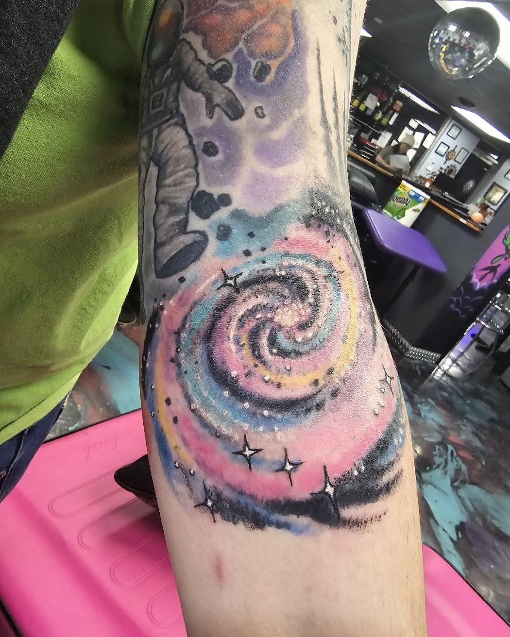 Color floral tattoo