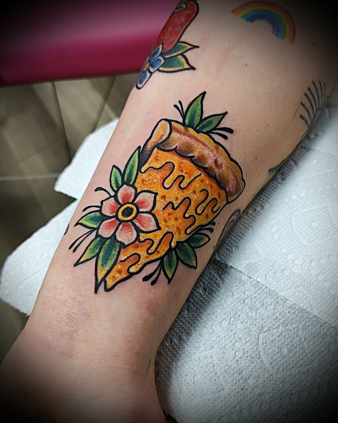 Color cartoon cactus tattoo